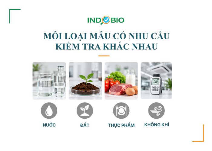 nhu cầu kiểm tra khác nhau giữa các loại mẫu